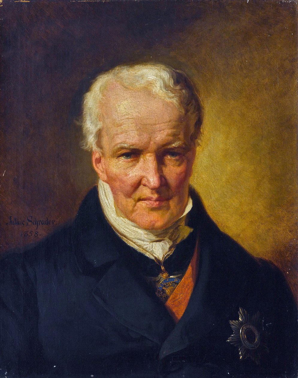 Muotokuva Alexander (Alexandre) von Humboldtista (1769-1859) - Julius Schrader (1815-1900). Öljy kankaalle tekijältä Julius Friedrich Anton (after) Schrader