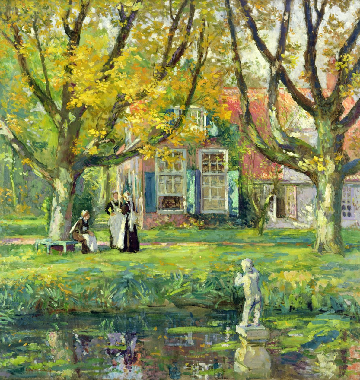 Puutarhani (öljy kankaalle) tekijältä Julius Gari Melchers
