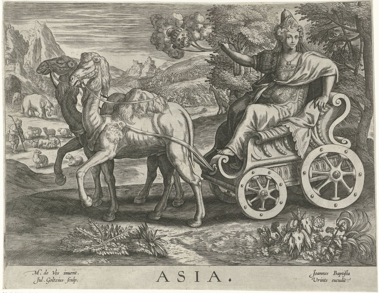 Aasia Aasia (otsikko esineessä) Neljä maanosaa (sarjan nimi) tekijältä Julius Goltzius