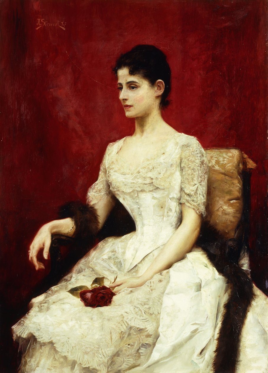 Crimson Roses and Lace, 1887 tekijältä Julius Leblanc Stewart