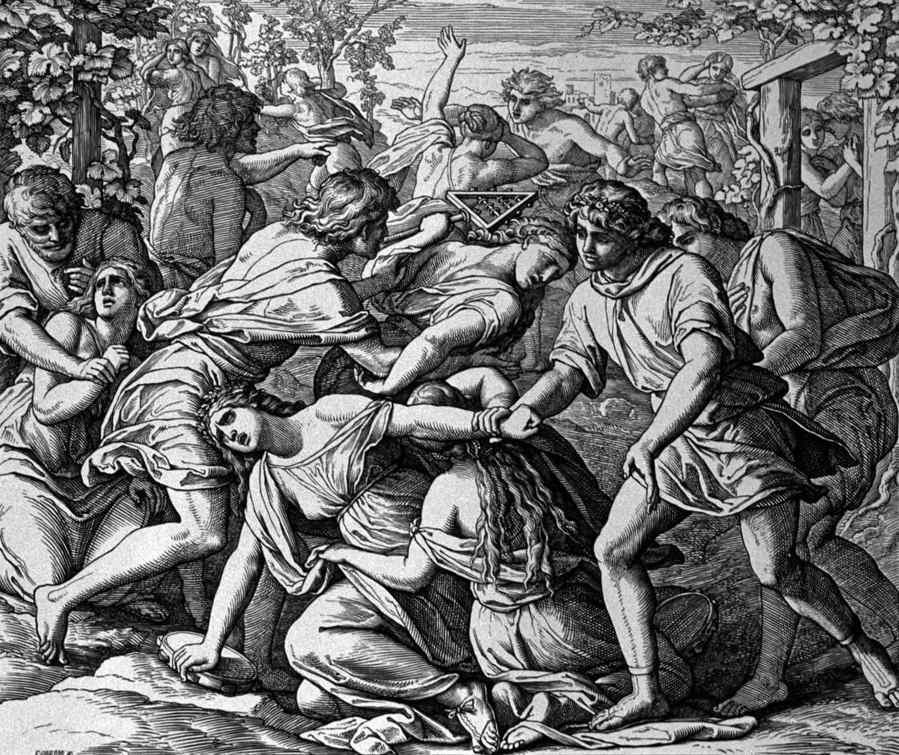 Israelin tyttärien sieppaus tekijältä Julius Schnorr von Carolsfeld