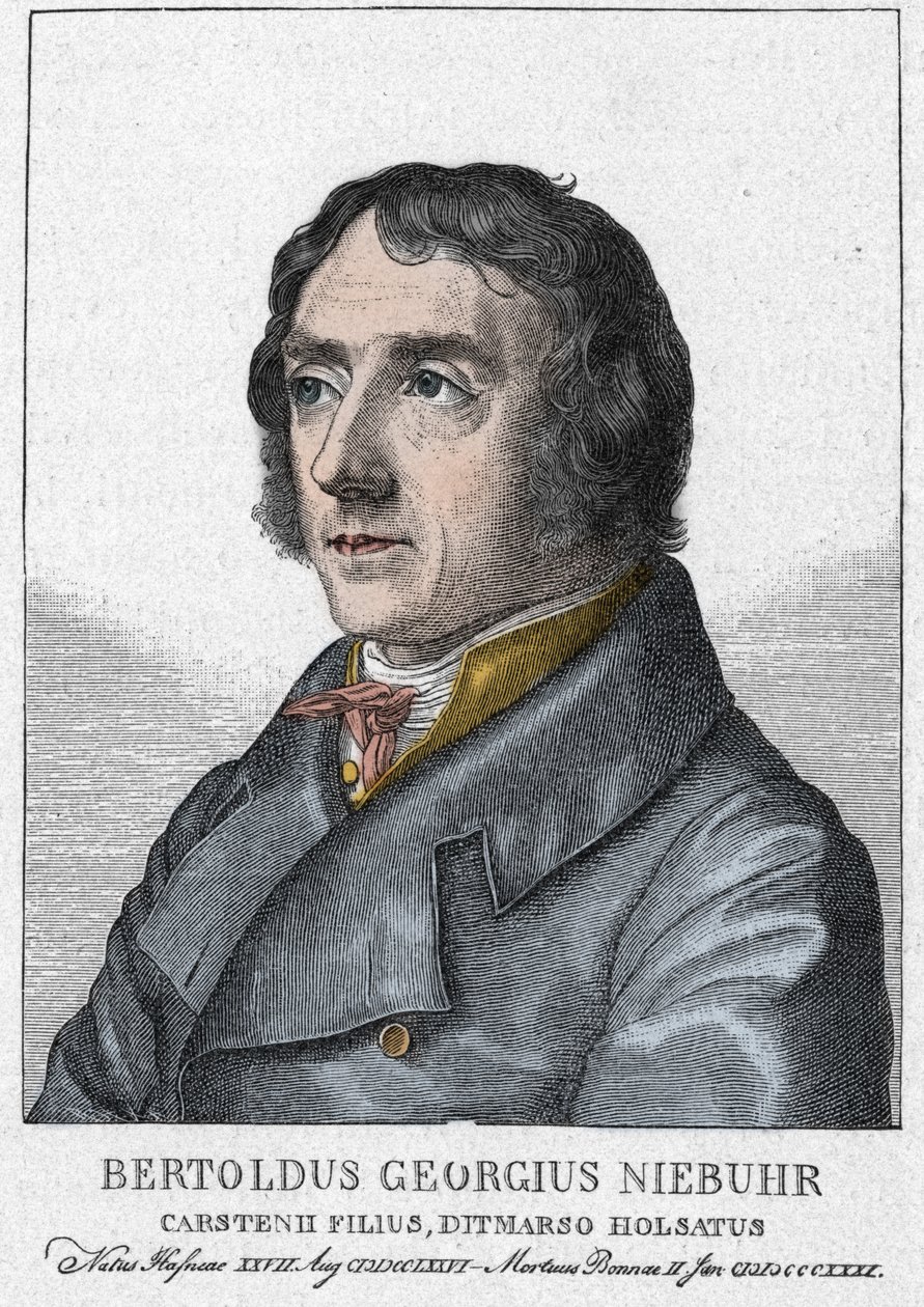 Barthold Georg Niebuhr 1776 - 1831, saksalainen historioitsija - Barthold Georg Niebuhrin muotokuva Saksalainen historioitsija (Kööpenhamina tekijältä Julius Schnorr von Carolsfeld