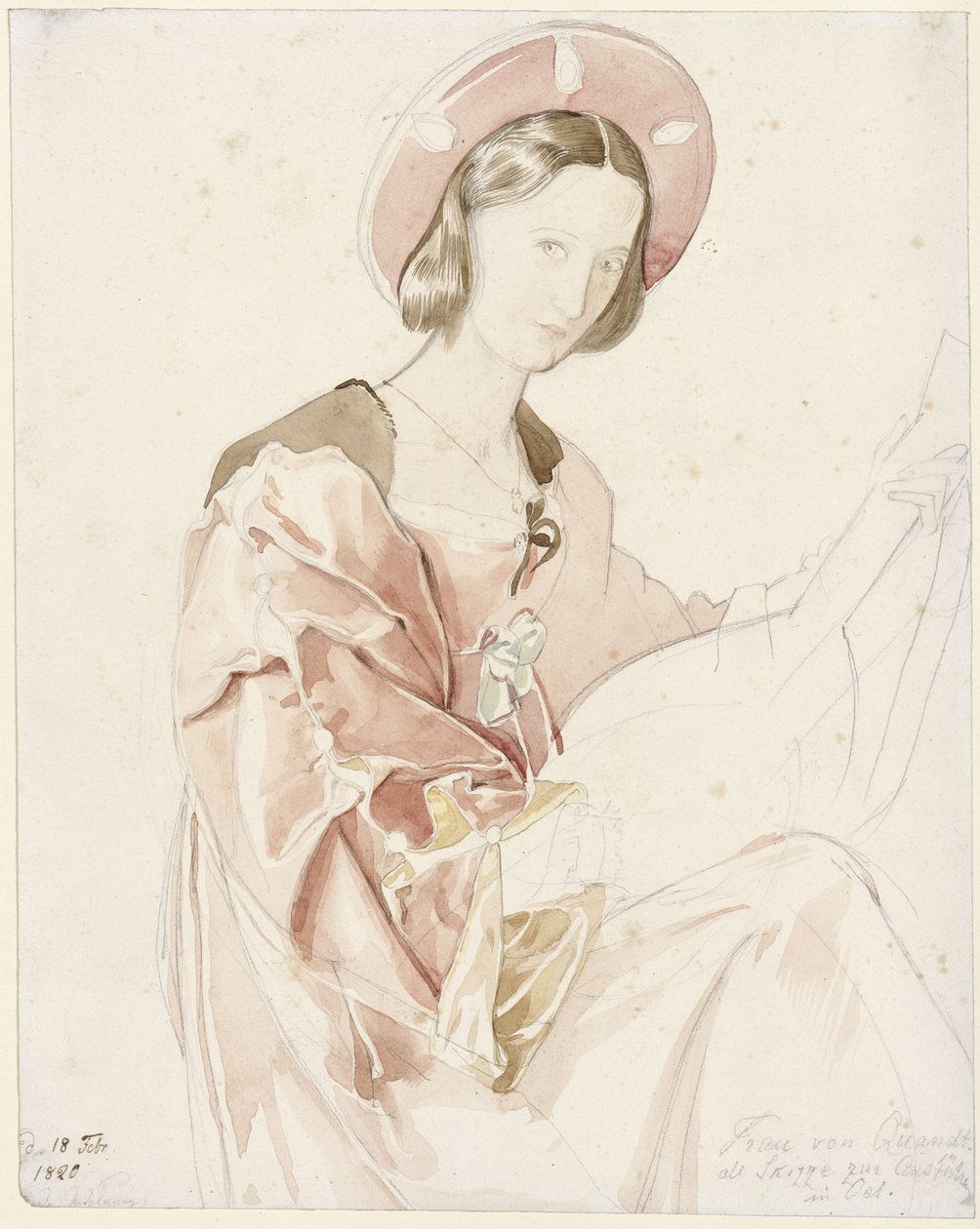 Clara Bianca von Quandtin muotokuva tekijältä Julius Schnorr von Carolsfeld