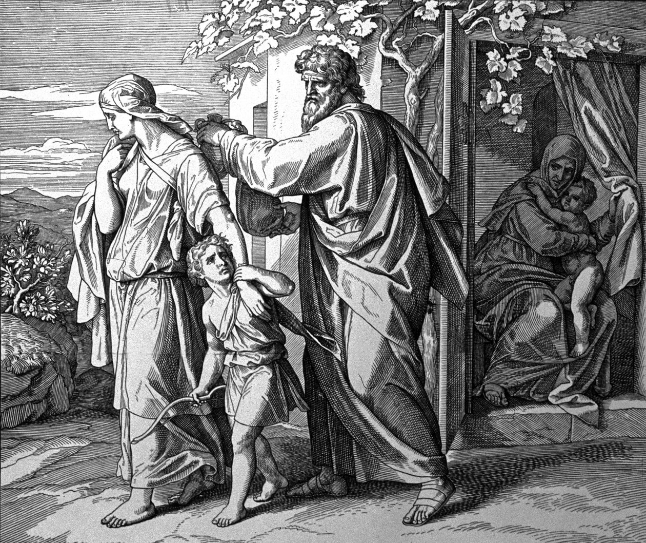 Ismaelin ja hänen äitinsä karkottaminen tekijältä Julius Schnorr von Carolsfeld