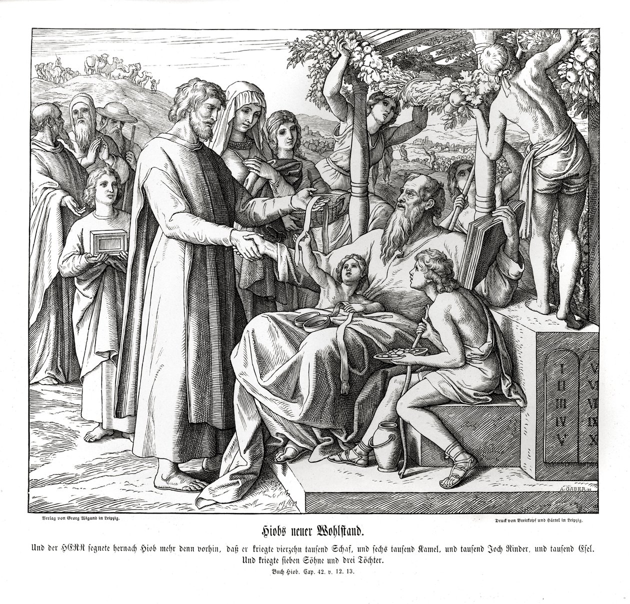 Job palkitaan, Job tekijältä Julius Schnorr von Carolsfeld