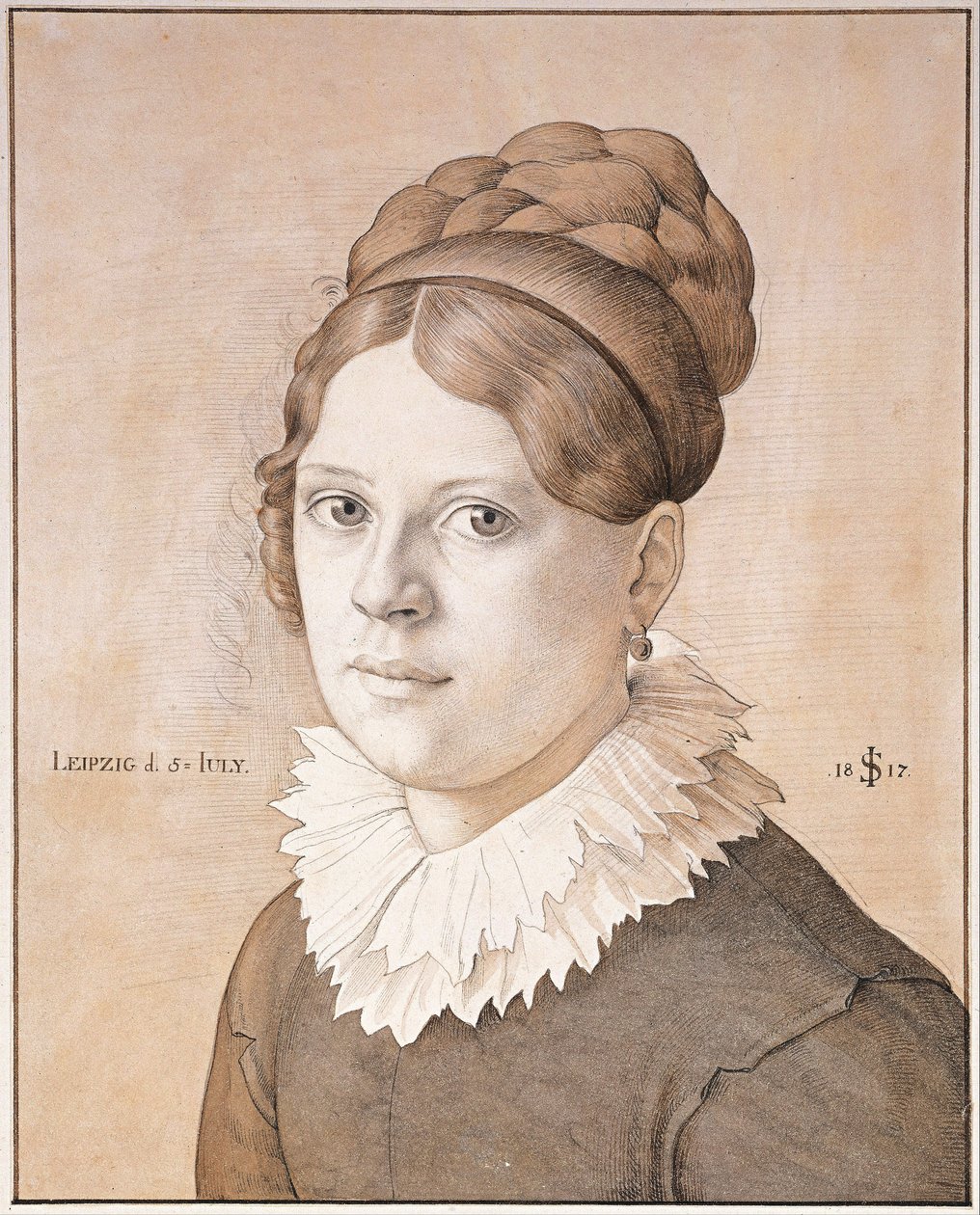 Henriette Schnorr von Carolsfeldin muotokuva, 1817 tekijältä Julius Schnorr von Carolsfeld