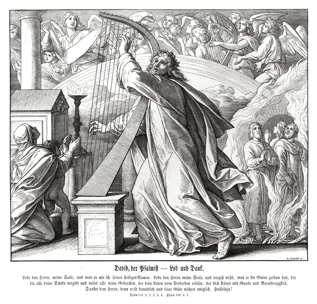 Psalmit - ylistys ja kiitos tekijältä Julius Schnorr von Carolsfeld