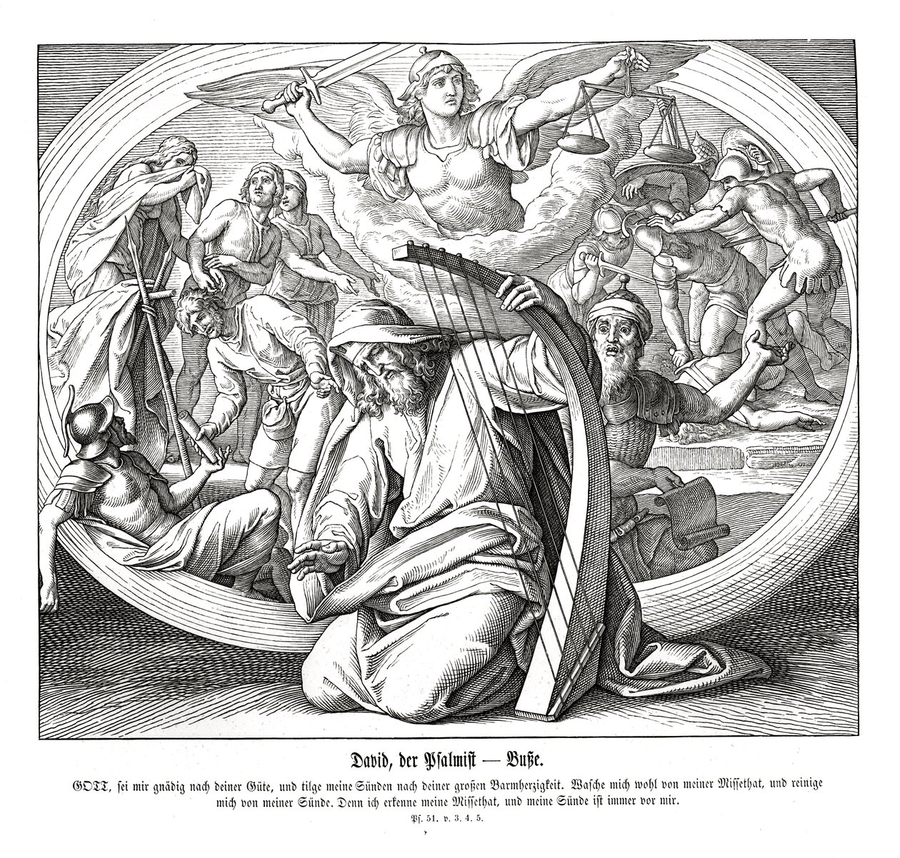 Psalmit - parannus tekijältä Julius Schnorr von Carolsfeld