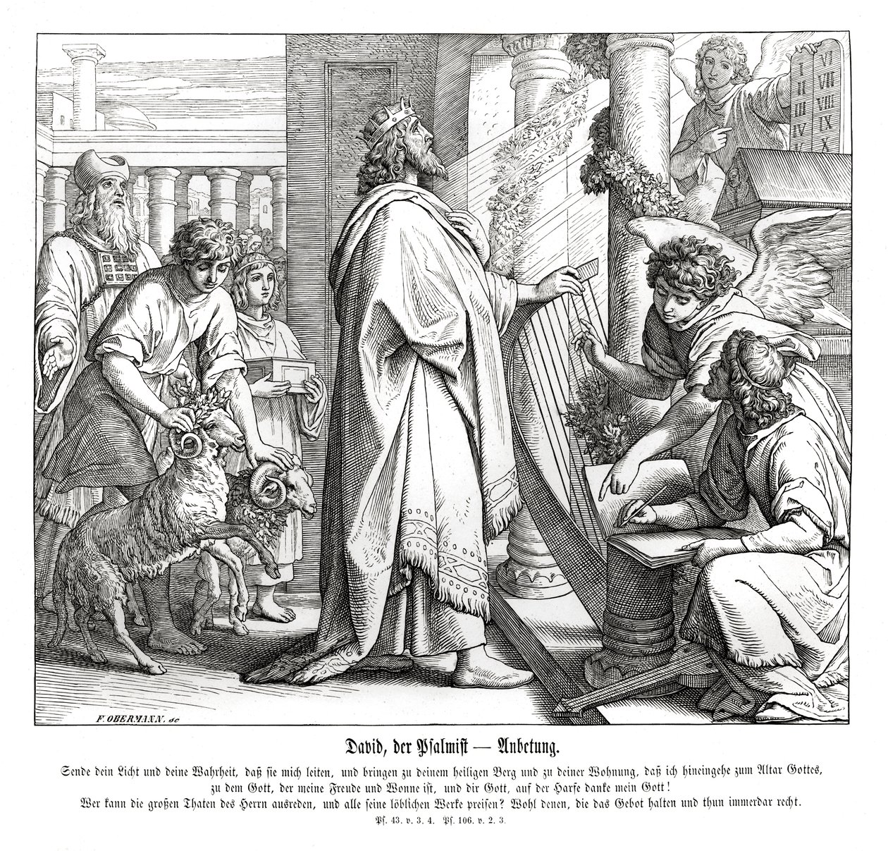 Psalmit - palvonta tekijältä Julius Schnorr von Carolsfeld