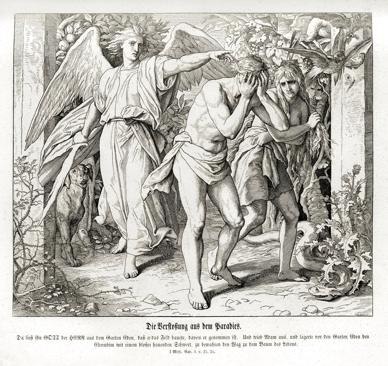 Karkotus Paratiisista, Genesis tekijältä Julius Schnorr von Carolsfeld