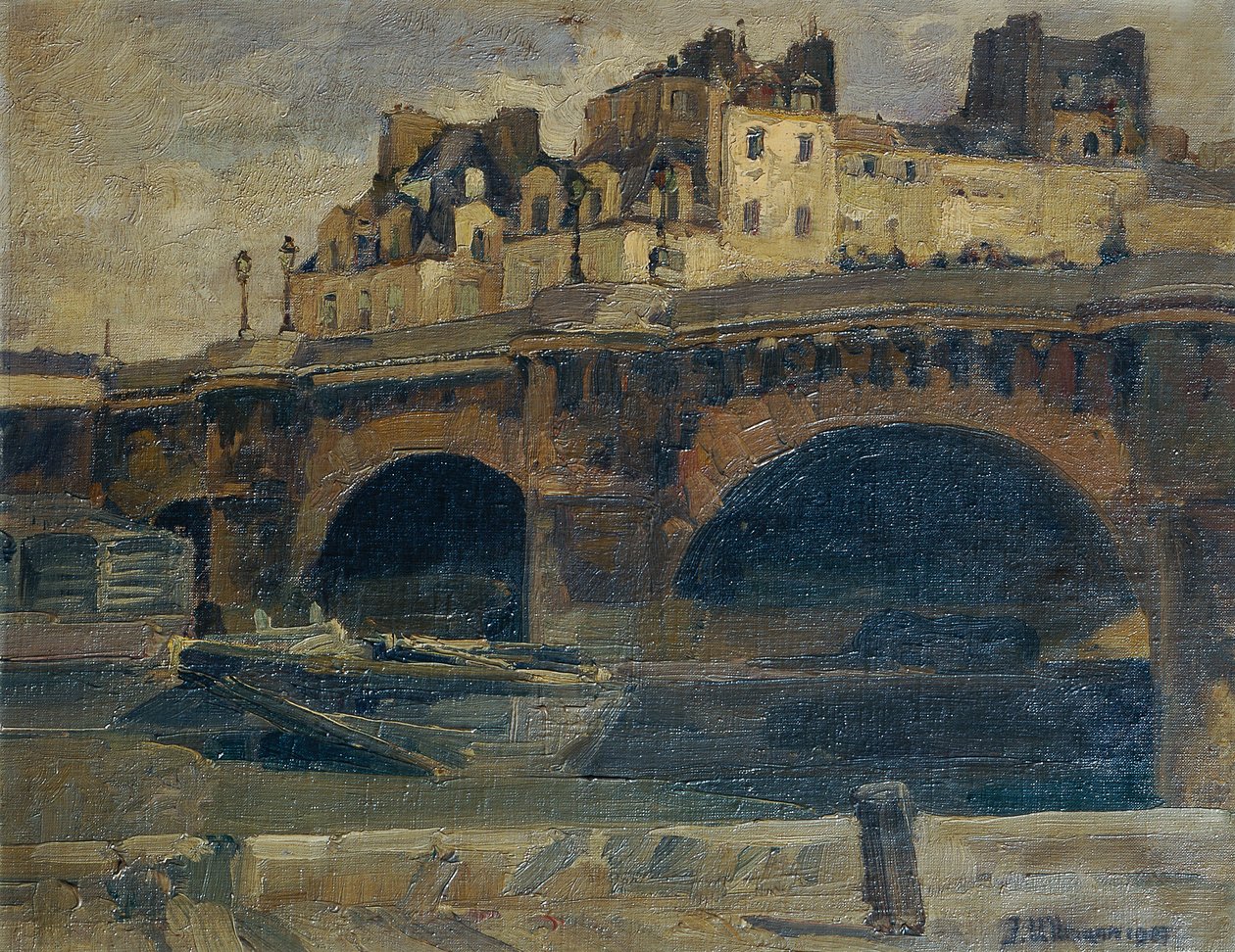 Pariisin maisema Pont Neufin kanssa tekijältä Julius Ullmann