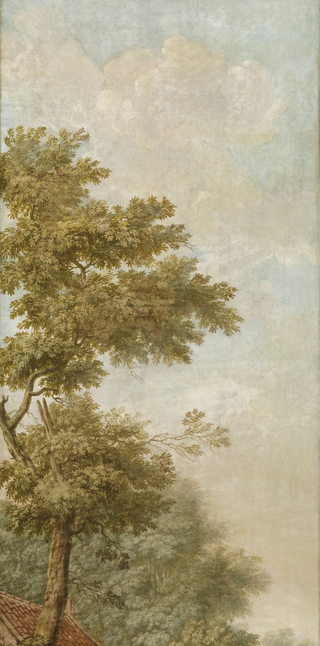 Kolme seinäverhoilua hollantilaismaisemilla tapettimaalaus Kolme tapettimaalausta hollantilaisesta maisemasta Kolme tapettimaalausta hollantilaisesta maisemasta tekijältä Jurriaan Andriessen (attributed to)