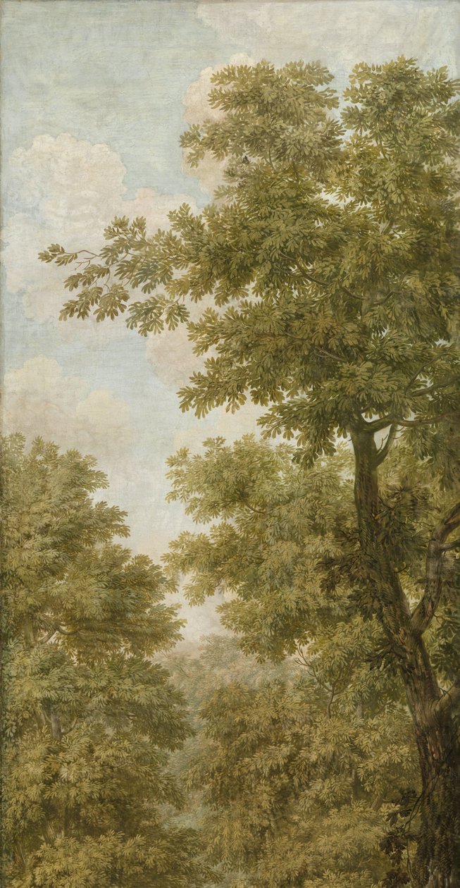 Kolme seinäverhoilua hollantilaismaisemilla Tapettimaalaus hollantilaisesta maisemasta maalaistalon kanssa Kolme tapettimaalausta hollantilaisesta maisemasta tekijältä Jurriaan Andriessen (attributed to)