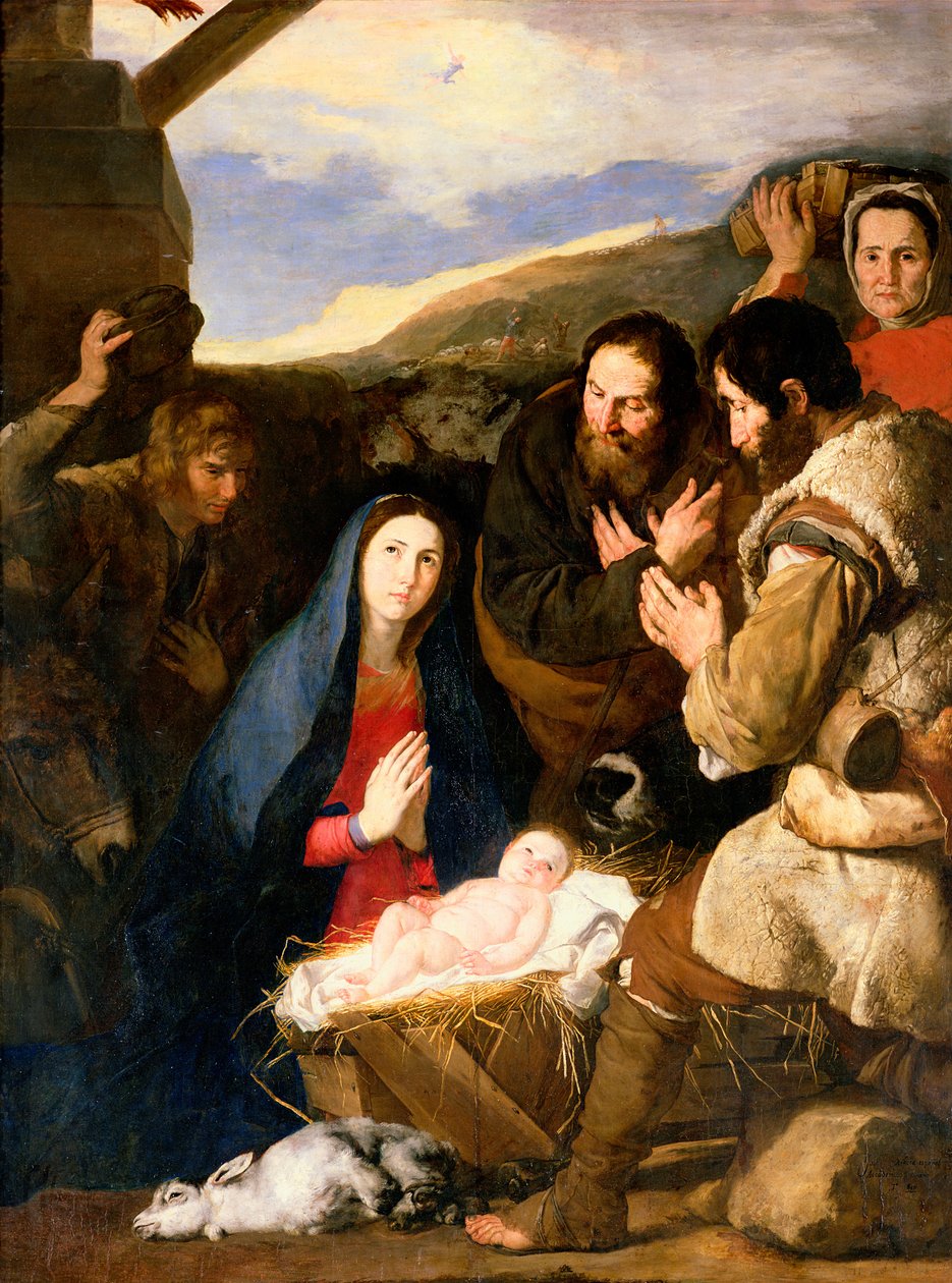 Paimenten palvonta, 1650 tekijältä Jusepe de Ribera