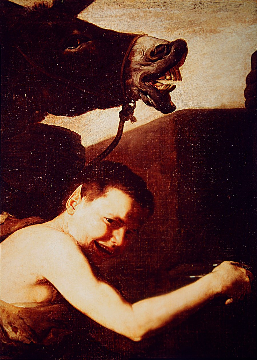 Yksityiskohta Drunken Silenuksesta, 1626 (yksityiskohta 434192) tekijältä Jusepe de Ribera