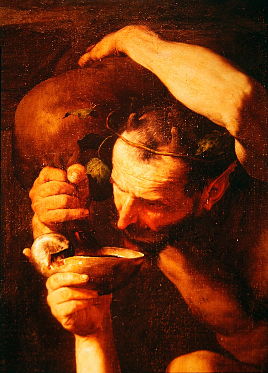 Yksityiskohta kuvasta Drunken Silenus, 1626 (yksityiskohta kuvasta 434193) tekijältä Jusepe de Ribera