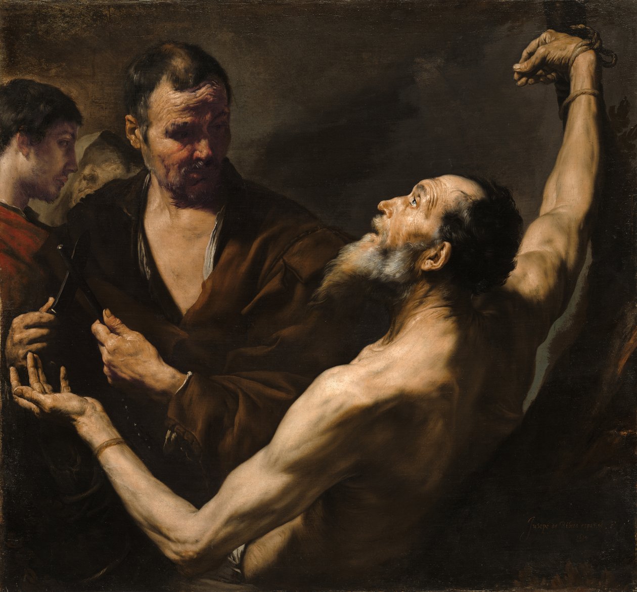 Pyhän Bartolomeuksen marttyyrikuolema tekijältä Jusepe de Ribera