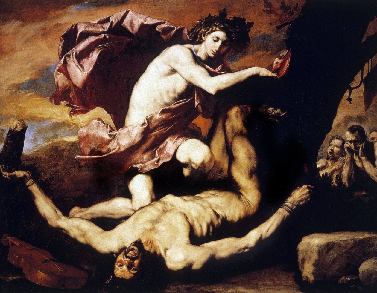 Apollo ja Marsyas tekijältä Jusepe de Ribera