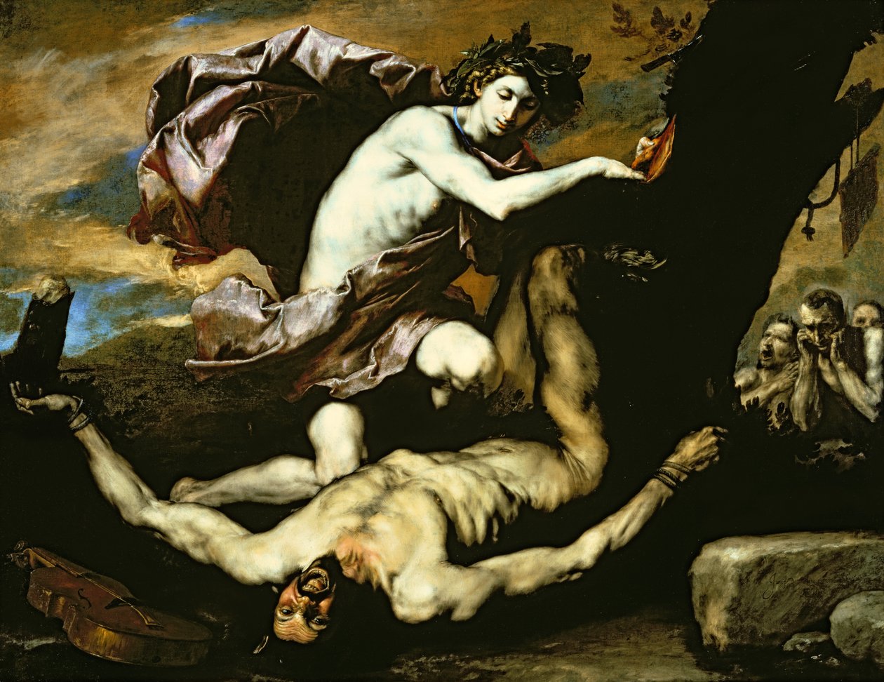 Apollo ja Marsyas tekijältä Jusepe de (1591 1652) Ribera