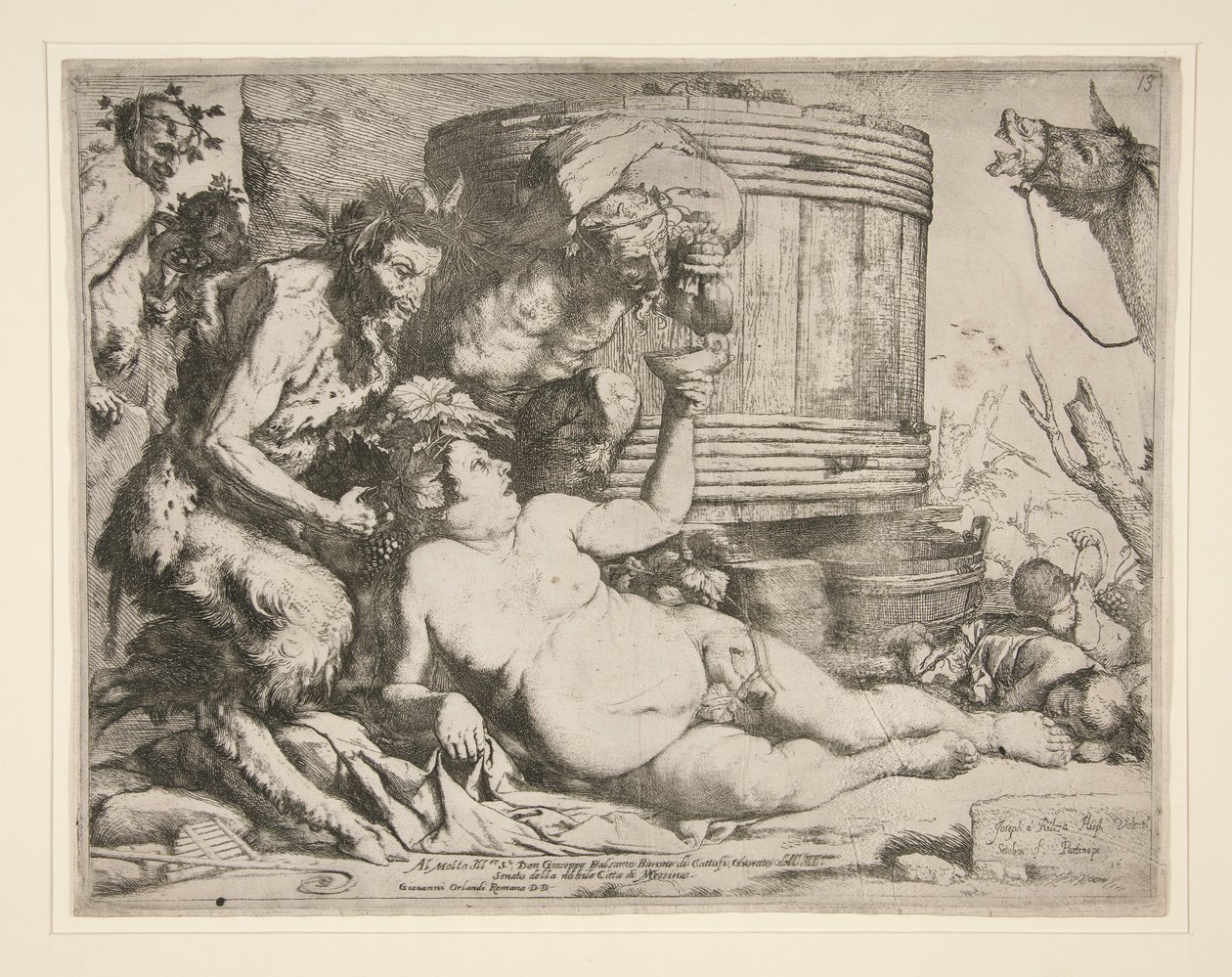 Bacchanal (Drunken Silenus) tekijältä Jusepe de Ribera