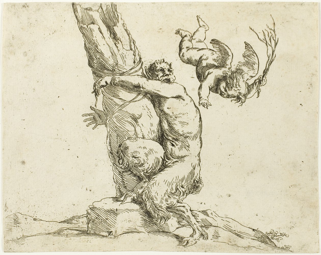 Amor rankaisee satyyria tekijältä Jusepe de Ribera