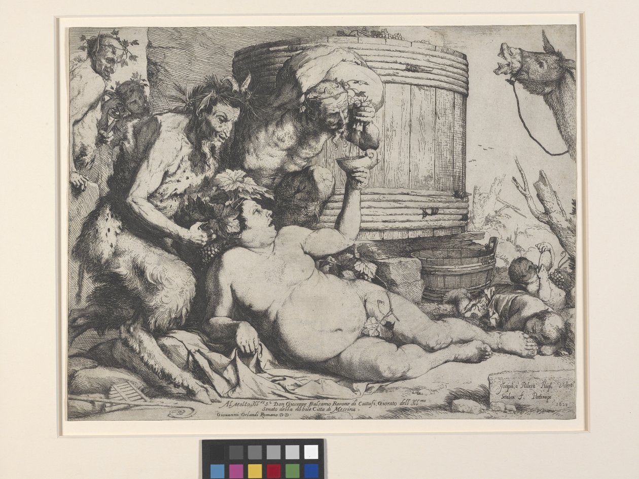 Drunken Silenus (etsaus) tekijältä Jusepe de Ribera