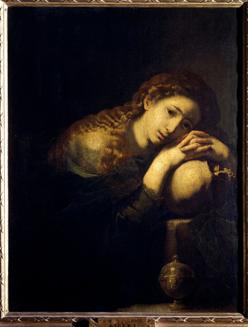 Katuva Madeleine. Jose de Riberan maalaus dit il Spagnoletto "" espanjalainen "" (1591-1652) tekijältä Jusepe de Ribera