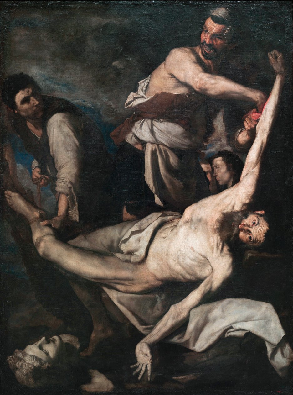 Le martyre de Saint Barthelemy - Pyhän Bartolomeuksen marttyyrikuolema - Jose de Riberan maalaus, dit lo Spagnoletto (l