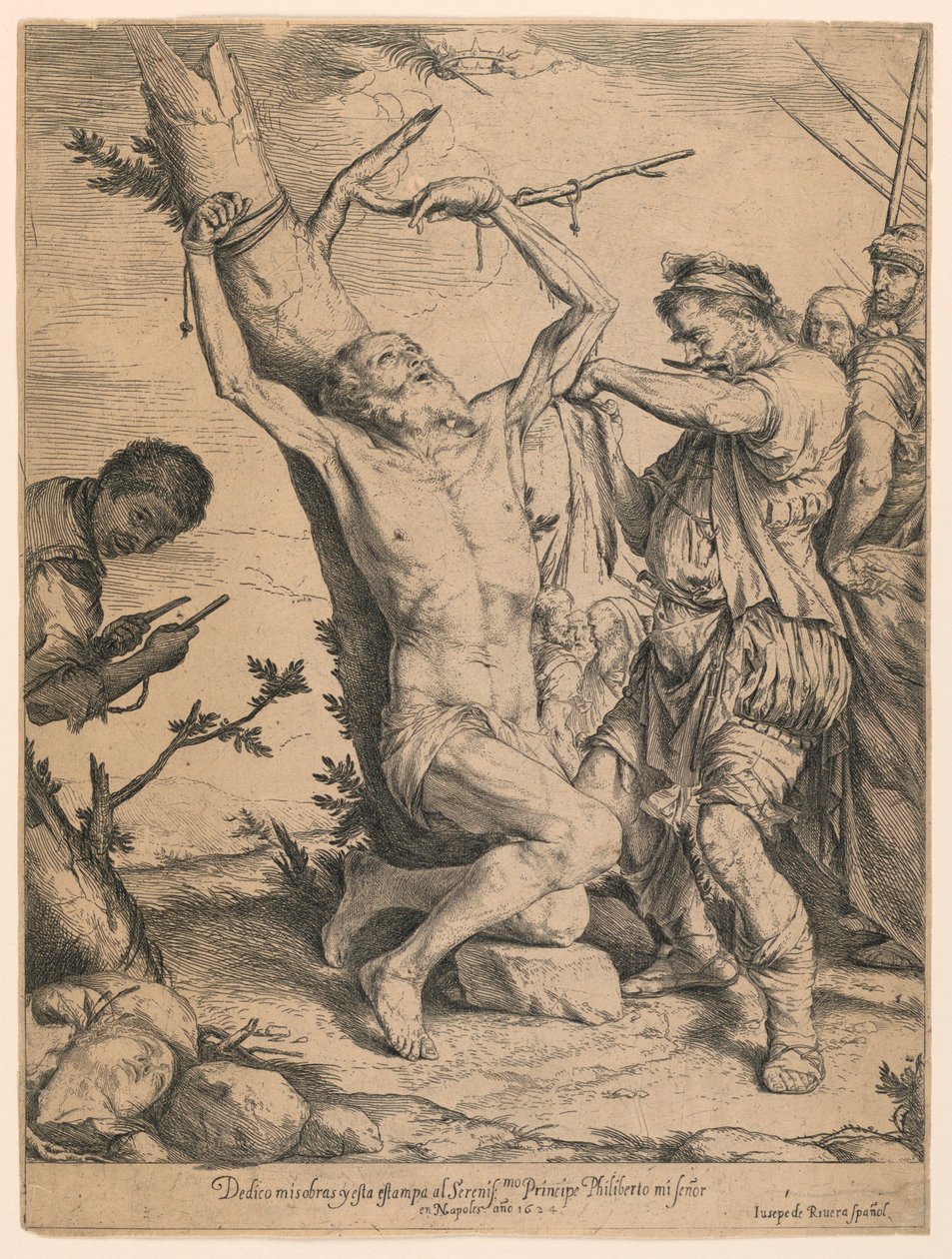 Pyhän Bartolomeuksen marttyyrikuolema tekijältä Jusepe de Ribera