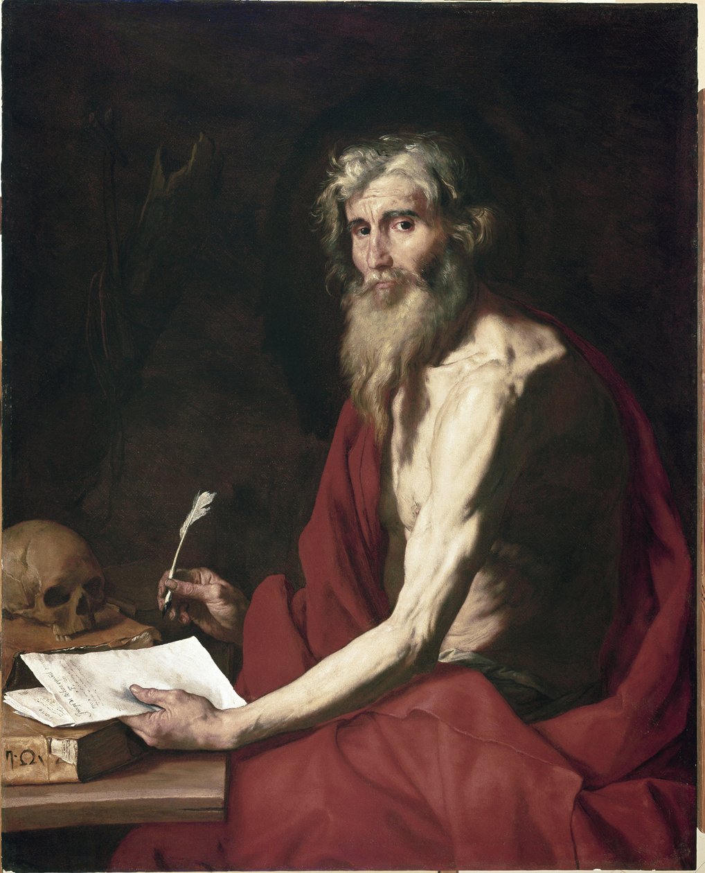 Pyhän Hieronymuksen maalaus Jusepesta tekijältä Jusepe de Ribera