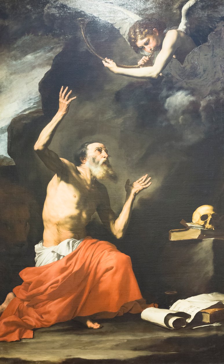 Pyhä Hieronymus ja enkeli tekijältä Jusepe de Ribera