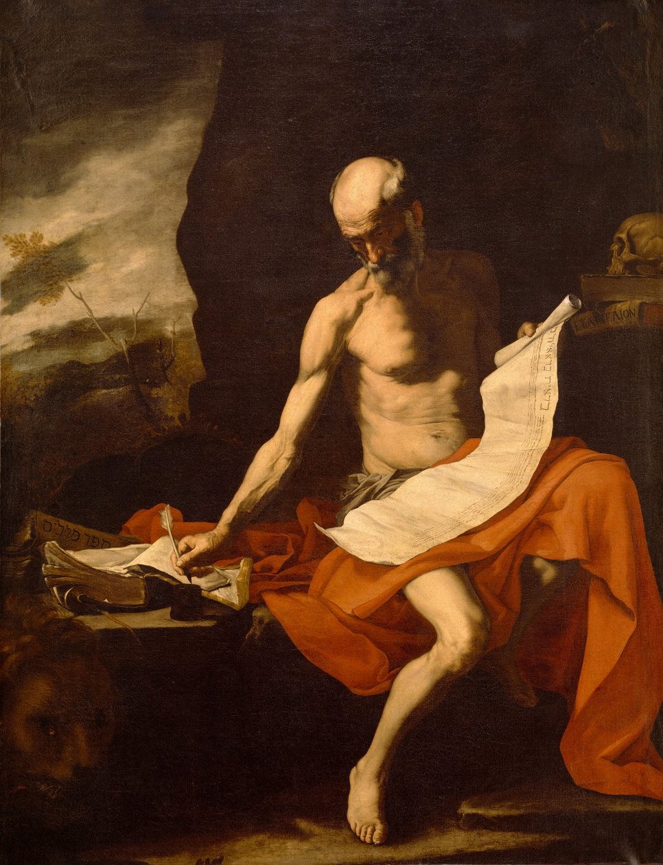 Pyhä Hieronymus erämaassa tekijältä Jusepe de Ribera