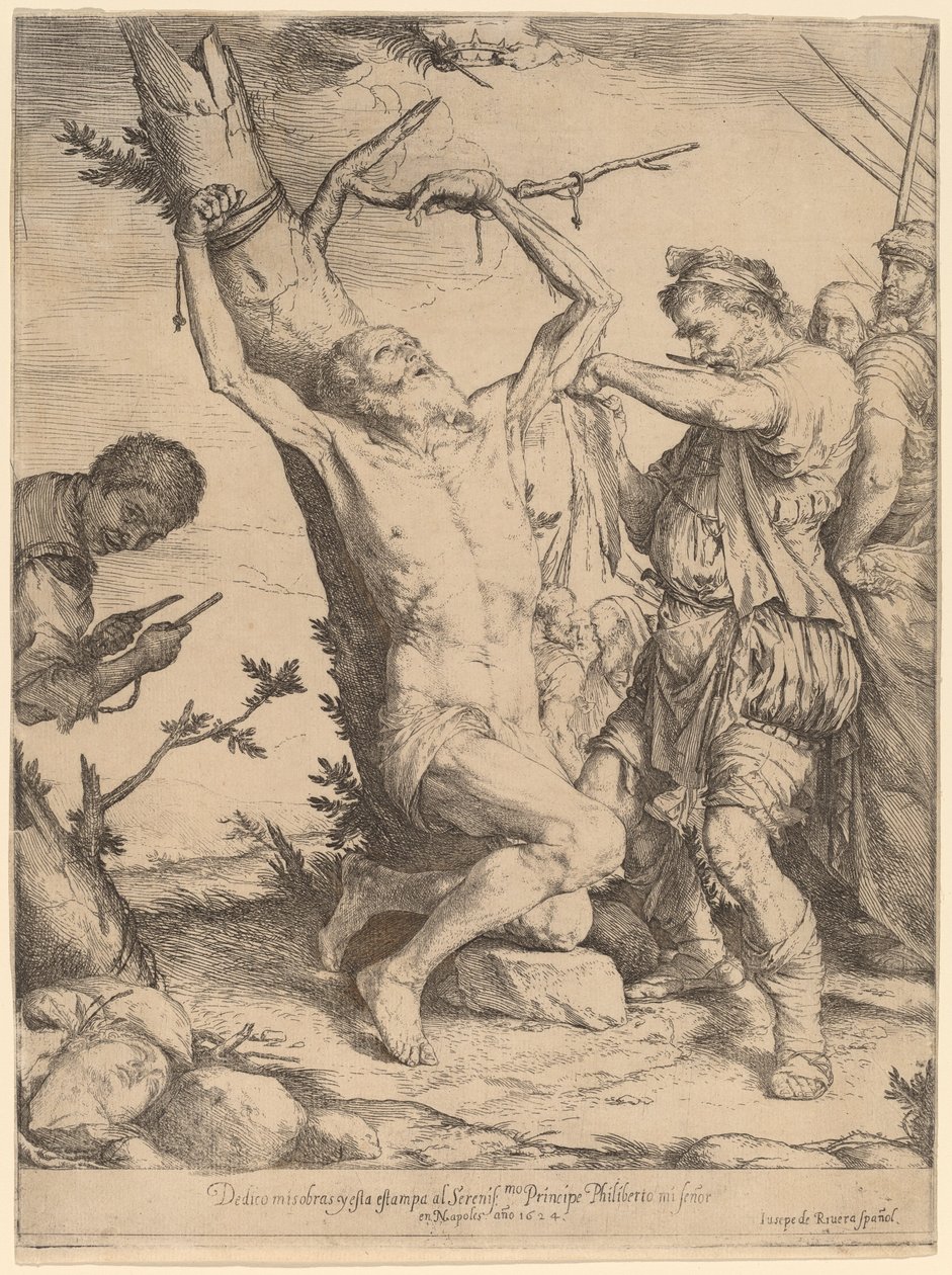 Pyhän Bartolomeuksen marttyyrikuolema tekijältä Jusepe de Ribera