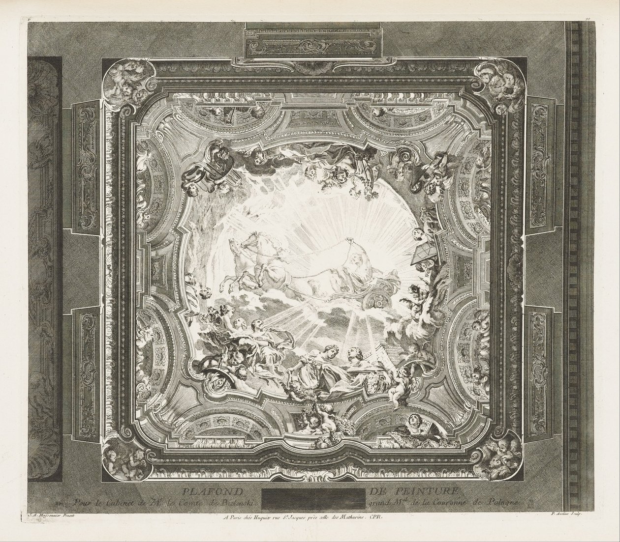 PLAFOND DE PEINTURE; Plafond du même -kaappi, 4. levy tekijältä Juste Aurèle Meissonnier