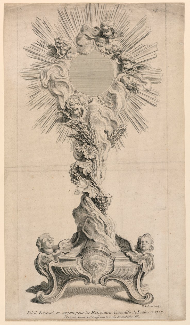 Hopeamonstrance teloitettiin vuonna 1727 tekijältä Juste Aurèle Meissonnier