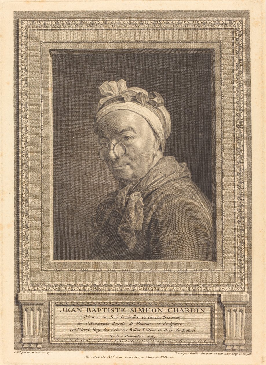 Jean Baptiste Simeon Chardin tekijältä Juste Chevillet after Jean Siméon Chardin
