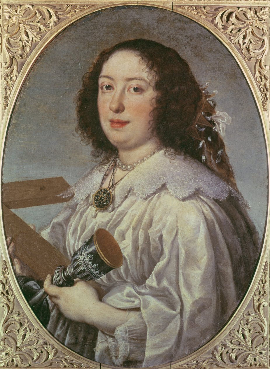 Vittoria della Roveren muotokuva Pyhänä Helena, 1669 tekijältä Justus Sustermans