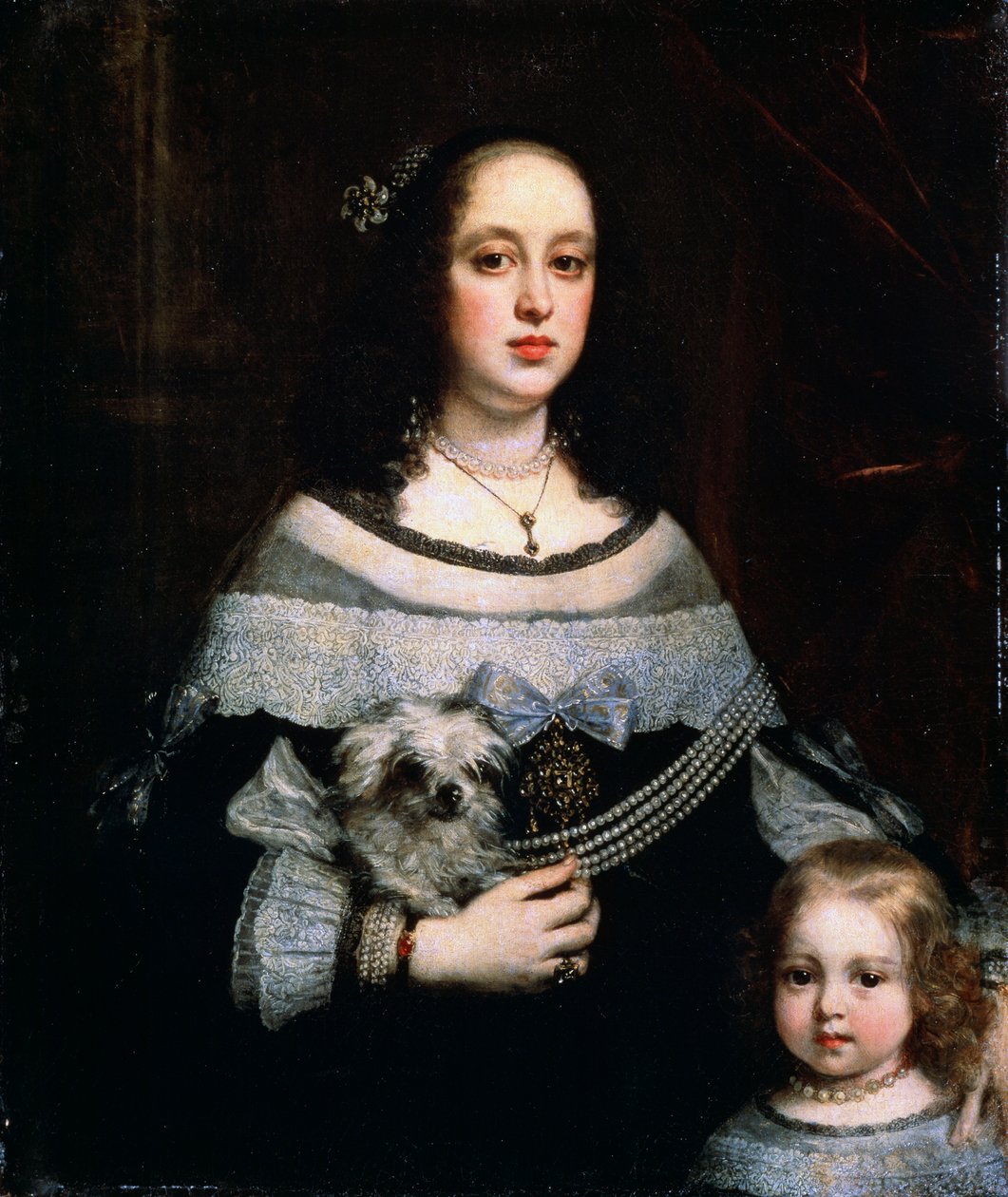 Naisen ja pienen tytön muotokuva, c1660 tekijältä Justus Sustermans