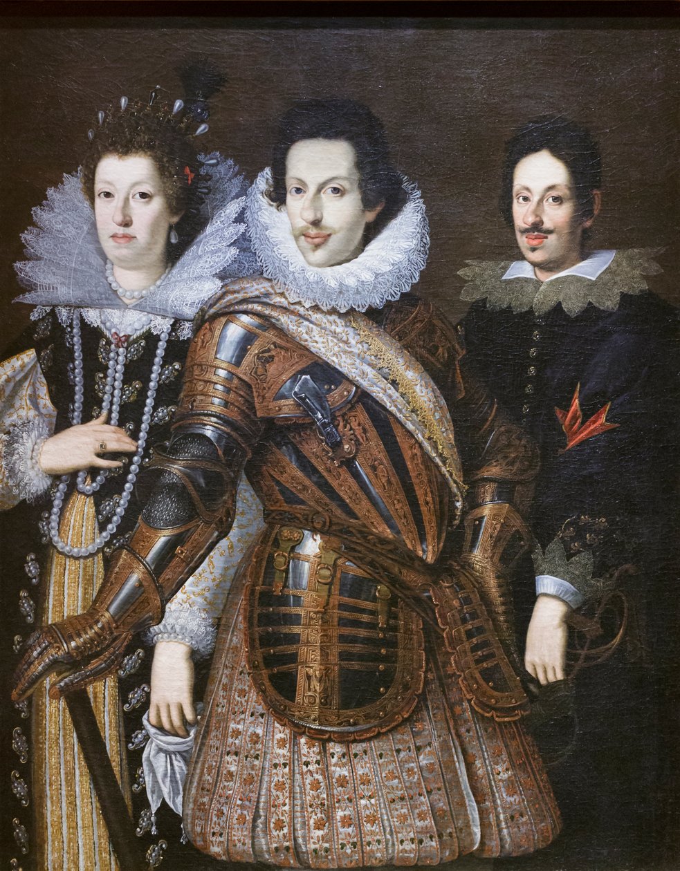 Cosimo II Medici vaimonsa Maria Magdaleena Itävallasta ja hänen poikansa Ferdinand II tekijältä Justus Suttermans