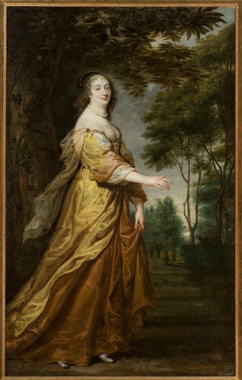 Louise Marie de Gonzague Nevers (Marie Louise de Gonzague ou de Mantoue), Puolan kuningatar - Puolan kuningattaren Marie Louise Gonzagan (1611-1667) muotokuva, Egmont, Justus van (1601-1674) (Justus of Egmont) . öljy kankaalle tekijältä Justus van Egmont