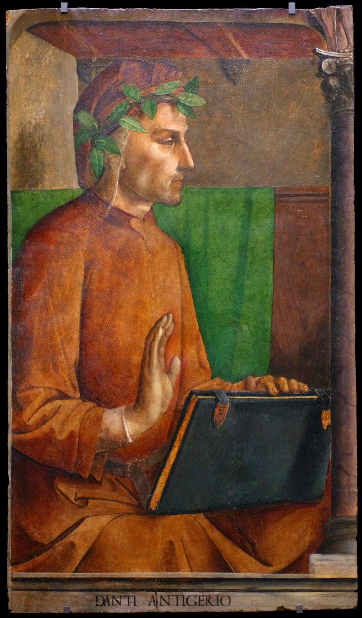 Dante Alighierin muotokuva 1265-1321, 1476 tekijältä Justus van Gent