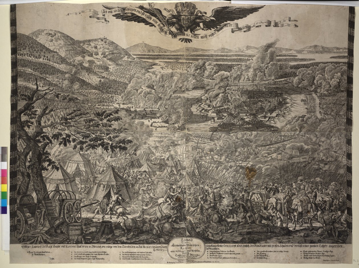 Wienin turkkilainen piiritys 1683 (painettu) tekijältä Justus van den Nypoort