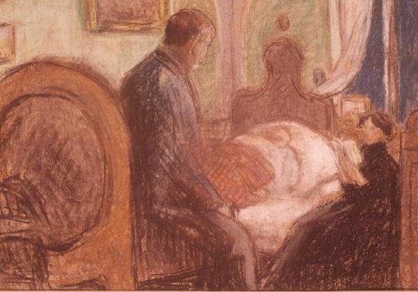Odon korkeassa kuumeessa, 1901 (pastelli) tekijältä József Rippl Rónai
