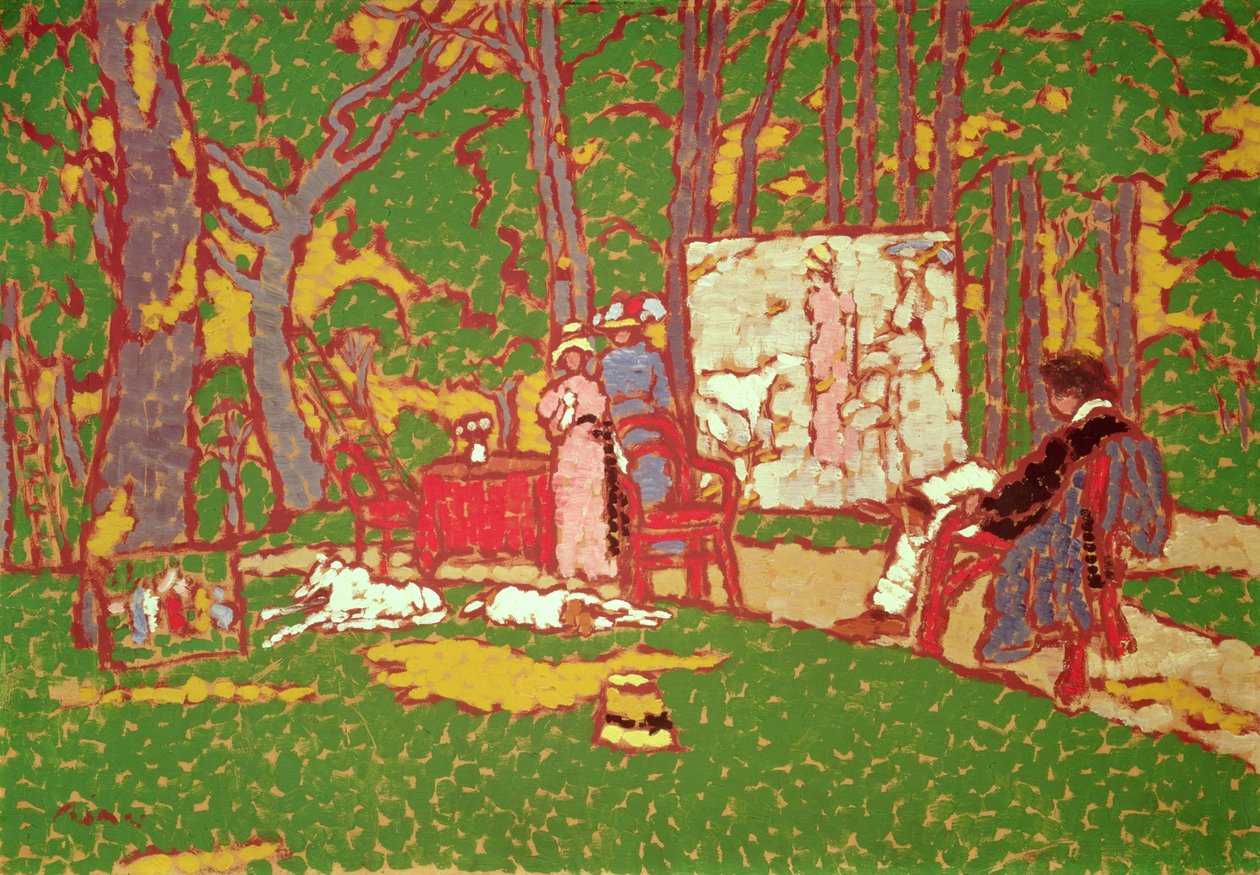 Pagpinta sina Lazarine at Anella sa Park. Mainit, 1910finn tekijältä József Rippl Rónai