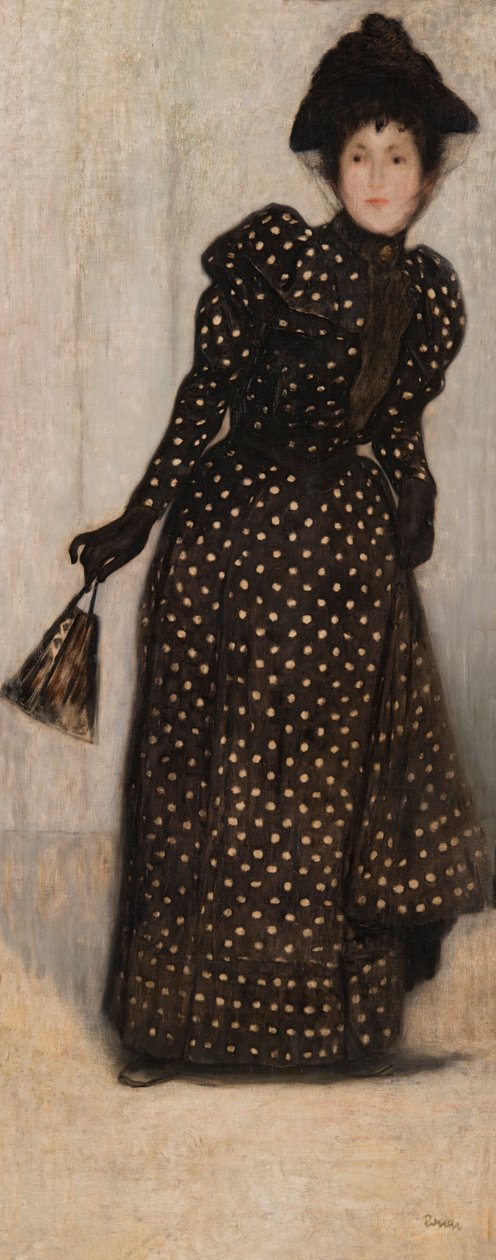 Nainen valkoisessa pilkkumekossa, 1889. tekijältä József Rippl Rónai