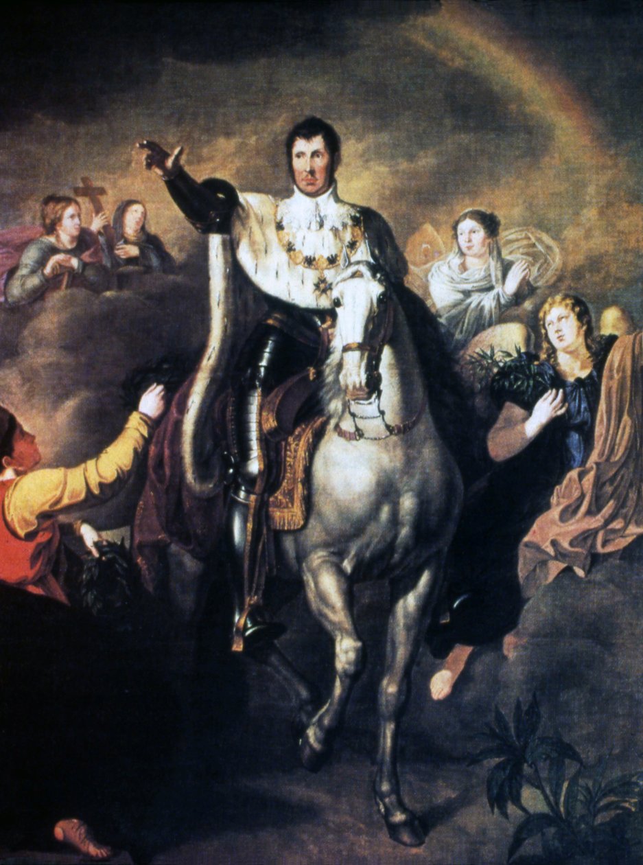 Rückkehr von Friedrich Wilhelm III. hahmona Sieger aus den Befreiungskriegen tekijältä K.F.J.H. Schumann