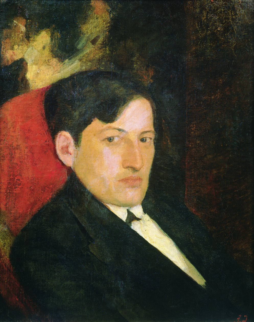 D. Shevardnadzen muotokuva, 1921 (öljy kortille) tekijältä K. Magalashvili