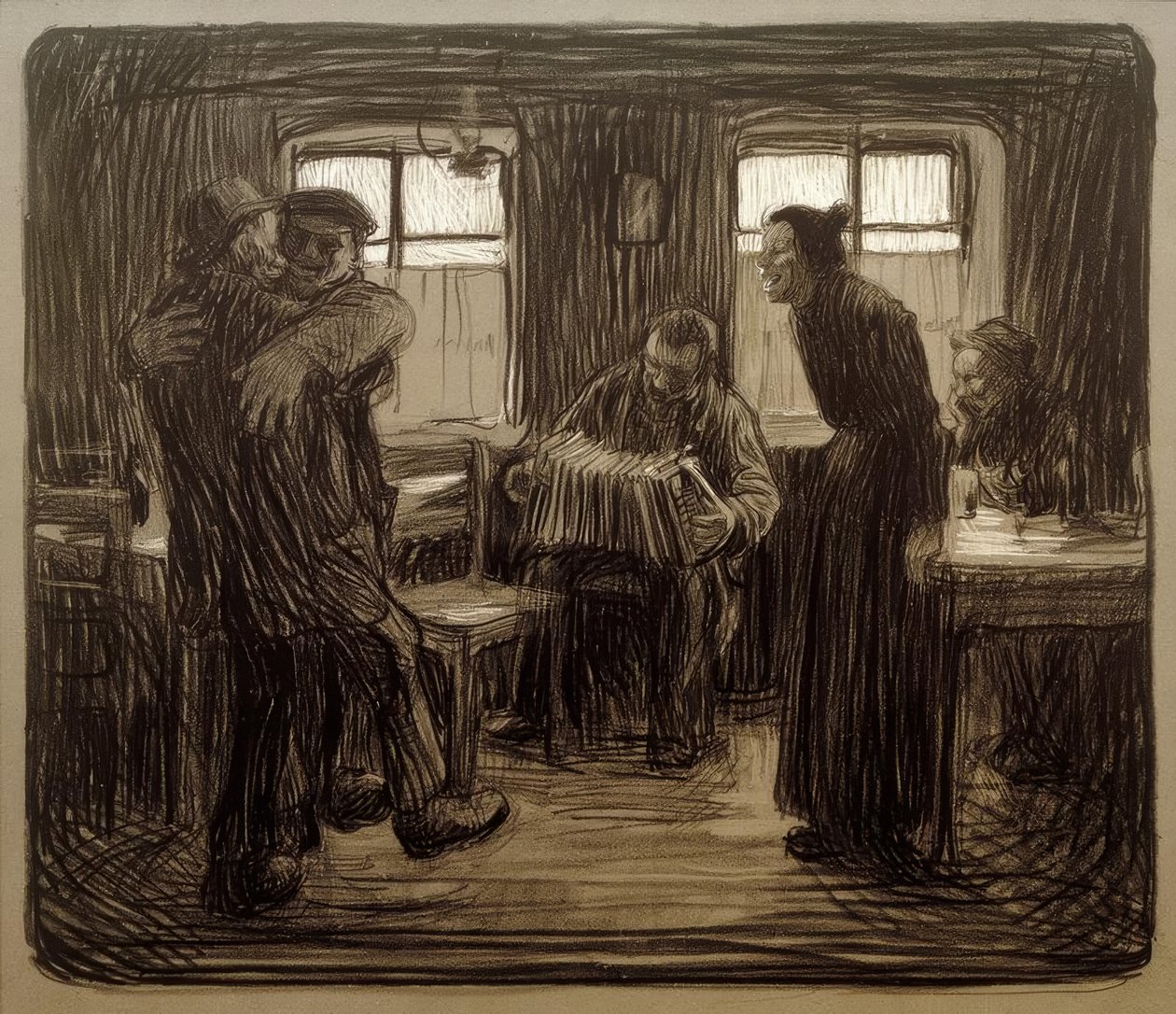 K. Kollwitz, Hamburger Kneipe tekijältä Käthe Kollwitz