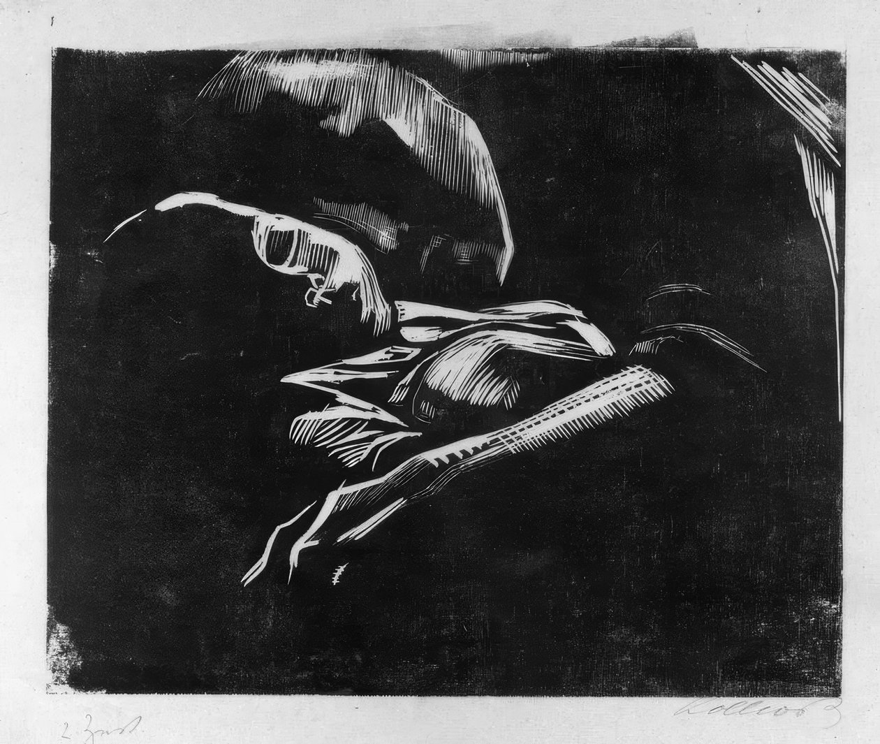 Schlafende mit Kind tekijältä Käthe Kollwitz