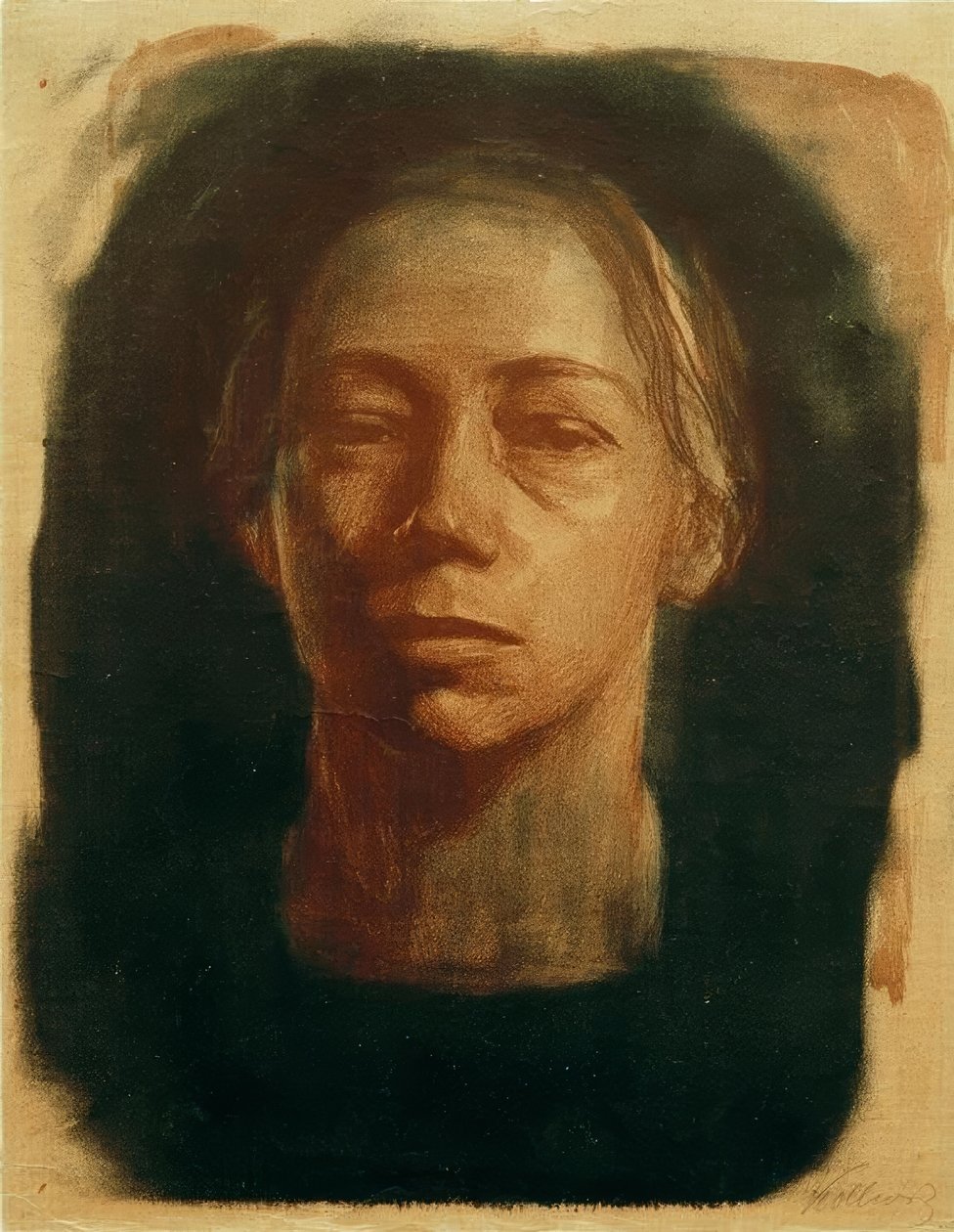 Selbstbildnis en face tekijältä Käthe Kollwitz